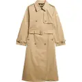 Superdry Superdrytil kvinder. W5011871A Klassisk trenchcoat (S), Beige, Bomuld, Polyuretan