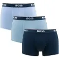 Hugo Boss BOSStil mænd. 50531684 Pakke med 3 boxershorts Power blå, sort (XL), Afslappet, Bomuld