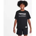 Nike Kortærmet Nike Multi Dri-FIT-overdel til større børn (drenge) - sort
