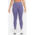 Nike Højtaljede Nike Universa-leggings med blomsterprint i 7/8-længde uden søm foran til kvinder - lilla