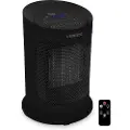 Vonroc Varmeblæser - 1800W | 20m2 - keramisk - svingfunktion | LED | Sort | Inkl. Fjernbetjening