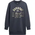 Superdry Luxe Metallic Logo Langærmet Kort Kjole