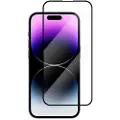 24hShop Hærdet skærmbeskyttelse med sort ramme til iPhone 14 Pro Max