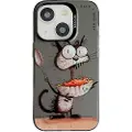 24hShop IPhone 15 bagcover - Eating Rat oliemaleri