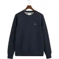 Gant Ganttil mænd. 2006065 Shield navy sweatshirt med rund hals (XL), Casual, Bomuld, Lange ærmer, Blå