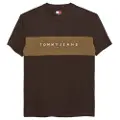 Tommy Hilfiger Tommy Jeanstil mænd. DM0DM21933 Brun blok-T-shirt (L), Casual, Bomuld, Korte ærmer