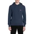 Replay Replaytil mænd. UK4865.000.G21280G Blå bomuldsstrikket hættetrøje med hætte (L), Casual