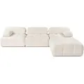 Hannah Home - Hjørnesofa Puca 4-sædet - Beige - Sofaer med chaiselong - - Homeroom