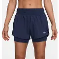 Nike One Dri-FIT 2-i-1-shorts med mellemhøj talje (7,5 cm) til kvinder - blå