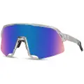 24hShop Sporty solbriller med transparent stel og blå linse