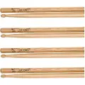 Los Cabos 5A Red Hickory Wood Tip Drumsticks 4 Pair Pack