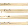 Los Cabos 5B Hickory Wood Tip Drumsticks 4 Pair Pack