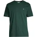 Gant Ganttil mænd. 2003184 Skjold T-shirt grøn (XL), Casual, Bomuld, Korte ærmer, Bæredygtig