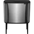 Brabantia Tryklågs affaldsspand BO 3 x 11 l, mat stål, Brabantia