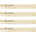 Los Cabos 5B Hickory Nylon Tip Drumsticks 4 Pair Pack