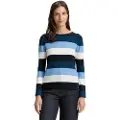 Tom Tailor Knit Structured Striped Trøje