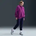 Nike FC Barcelona Phoenix Fleece Nike Football-bukser med høj talje til kvinder - lilla