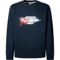 Pepe Jeans Pepe Jeanstil mænd. PM5800026 Trey navy sweatshirt (M), Casual, Bomuld, Blå