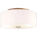QAZQA Rustik loftslampe hvid 30 cm - Drum