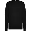Tommy Hilfiger Tommy Hilfigertil mænd. MW0MW28046 Sort cashmere-trøje med rund hals (S), Casual, Bomuld