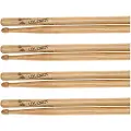 Los Cabos 5B Red Hickory Wood Tip Drumsticks 4 Pair Pack