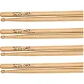 Los Cabos 7A Red Hickory Wood Tip Drumsticks 4 Pair Pack