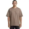 G-Star G-Startil mænd. D27840-C336-B743 Center Chest Logo T-shirt brun (M), Casual, Korte ærmer, Økologisk bomuld, Bæredygtig