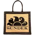 Sundek Raffia Shopping With Embroidered Logo Taske