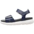 Fluchos Fluchostil kvinder. F1708 Hellen F1708 marineblå læder sandaler -Højde 5cm kile (36), 5-8 cm, Velcro, Casual