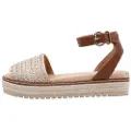 Mustang MTNGtil kvinder. 53344 Amelie Beige Sandaler (41), 3-5 cm, Spænder, Casual