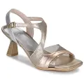 Hispanitas Hispanitastil kvinder. CHV253913 Golden Danielle læder-sandaler (40), Guldfarvet, 5-8 cm, Spænder, Casual