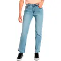 LOIS Jeans Lois Jeanstil kvinder. 201042611 Jeans lige - Kort håndklæde - Størrelse i tommer blå (34), Casual, Bomuld, Denim