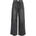 Object Bindebånd I Taljen Jeans Med Vide Ben