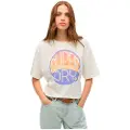 Superdry Superdrytil kvinder. W1011752A Neon Rainbow T-shirt hvid (M), Casual, Bomuld, Korte ærmer