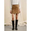 Pepe Jeans Pepe Jeanstil kvinder. PL9011881 Sonna beige nederdel (L), Casual, Læder