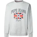 Pepe Jeans Pepe Jeanstil mænd. PM5800025 Mercer sweatshirt grå (S), Casual, Bomuld