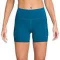 Nike Tætsiddende Nike Swift-løbeshorts (10 cm) med høj talje og lommer til kvinder - blå