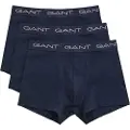 Gant Ganttil mænd. 900023003 Sæt med 3 ensfarvede marineblå boxershorts (L), Afslappet, Bomuld