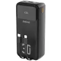 24hShop K15MAX 30000mAh Powerbank - 22.5W PD & QC hurtigopladning, indbyggede USB-C- og Lightning-kabler - Sort