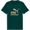 Puma Borussia Mönchengladbach KING Logo Tee Men, Sport, Dark Myrtle/Gold, XS