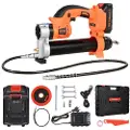 Vevor Akku-fedtpresse, 8000 PSI maks. tryk, 20V elektrisk fedtpresse med 2,0 Ah batteri og LED-lys, 30-tommer lang slange og bæretaske, variabel hastighed, smøring af køretøjer eller maskiner