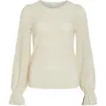 Vila Vichikka Blonde Top Med Lange Ærmer