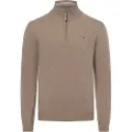 Gant Ganttil mænd. 87213 Beige trøje med halv lynlås (L), Casual, Bomuld, Lange ærmer