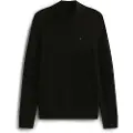 Tommy Hilfiger Tommy Jeanstil mænd. DM0DM22096 Klassisk slim fit-trøje med sort perkins-krave (S), Casual, Økologisk bomuld, Bæredygtig