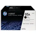 HP 05A / CE505D 2-Pack Black Toner - Lasertoner Sort