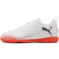 Puma FUTURE 8 PLAY TT Football Boots Youth, Shoes, White/Black/Glowing Red, 38