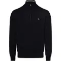 Gant Ganttil mænd. 87213 Trøje med halv lynlås navy (S), Casual, Bomuld, Lange ærmer, Blå