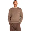 Timberland Timberlandtil mænd. TB0A5M82BK01 Williams River brun flettet strikket trøje (M), Casual, Bomuld