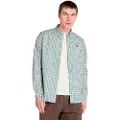 Timberland Timberlandtil mænd. TB0A5M2EEYN1 Grøn skjorte i stretch-poplin (M), Casual, Bomuld, Lange ærmer