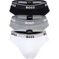 Hugo Boss BOSStil mænd. 50475273 Pakke med 3 trusser hvid, grå og sort (XXL), Afslappet, Bomuld